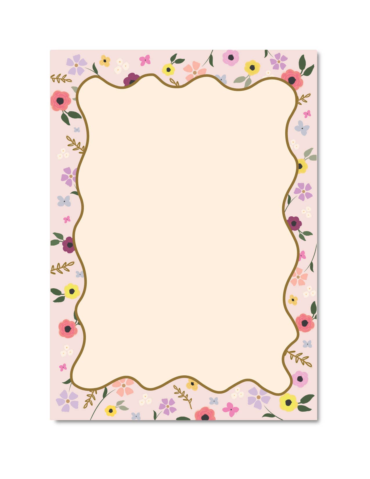 Floral Frame 5x7 inch Notepad