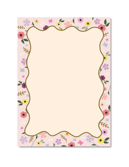 Floral Frame 5x7 inch Notepad