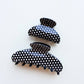 BLACK & WHITE POLKA DOT CLAW - 2 SIZES