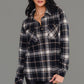 Black, White & Tan Plaid Button Up