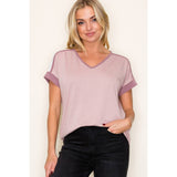 V-NECK TERRY TOP