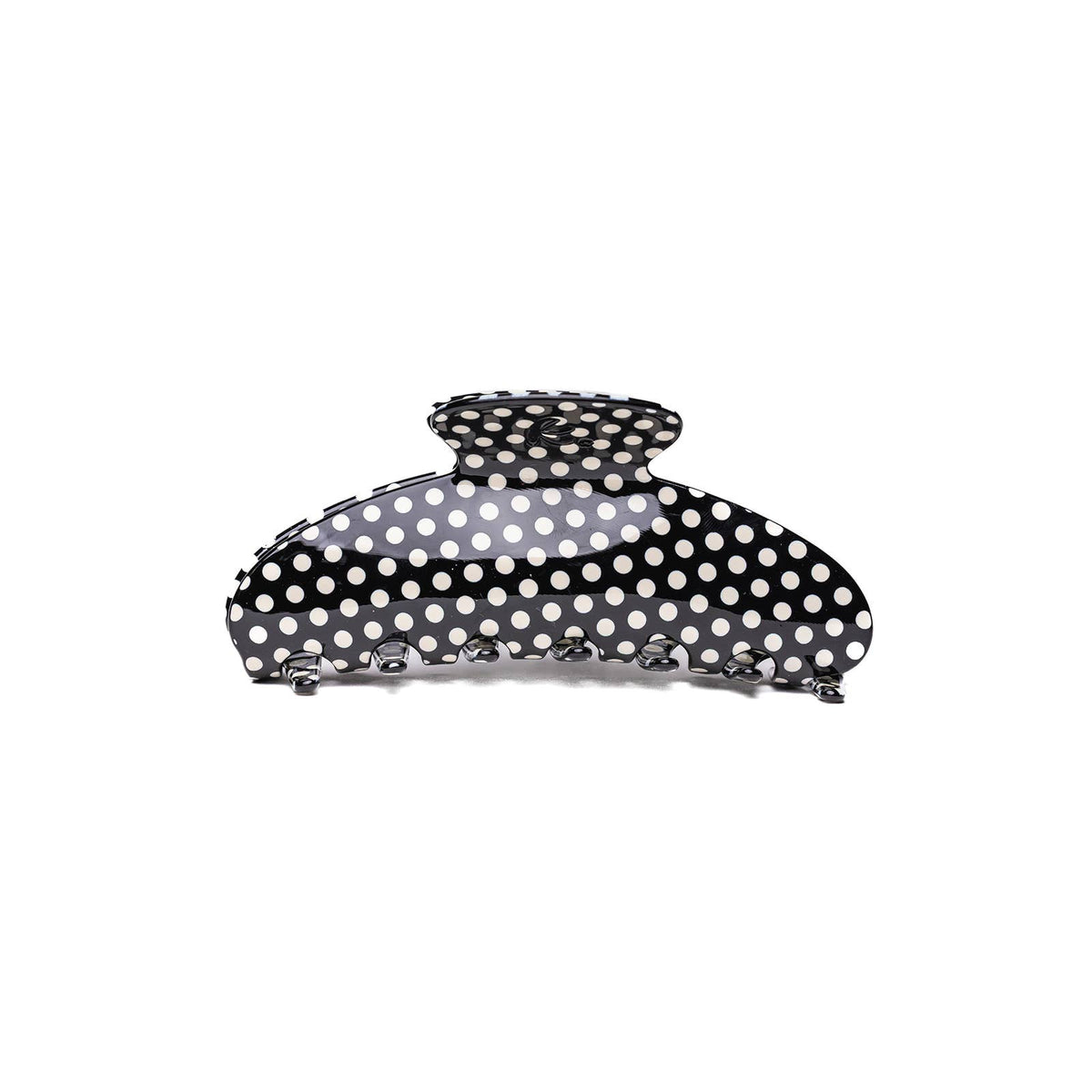 BLACK & WHITE POLKA DOT CLAW - 2 SIZES