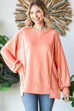 Textured Coral Knit Top