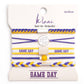 "Game Day" Purple & Yellow Hair Tie Bracelets