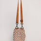 Brown Checkered Crossbody Sling