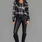 Black, White & Tan Plaid Button Up