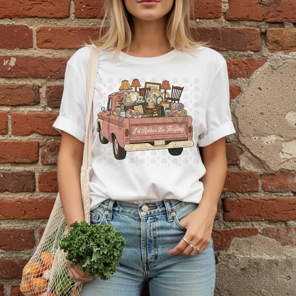 Pink Truck Thrifting Shirt