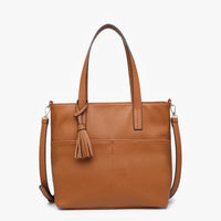 Cassandra Double-Pocket Tote w/ Strap