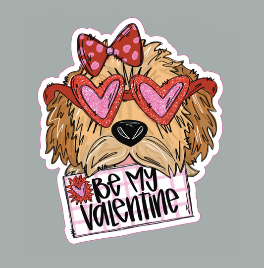 Valentines Dog Sticker