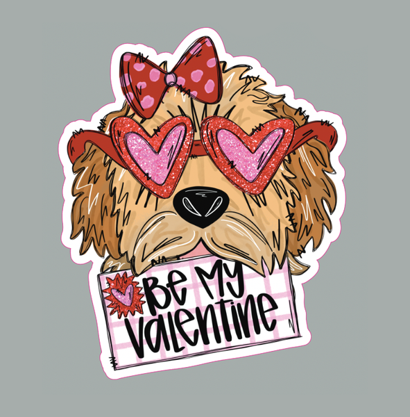 Valentines Dog Sticker