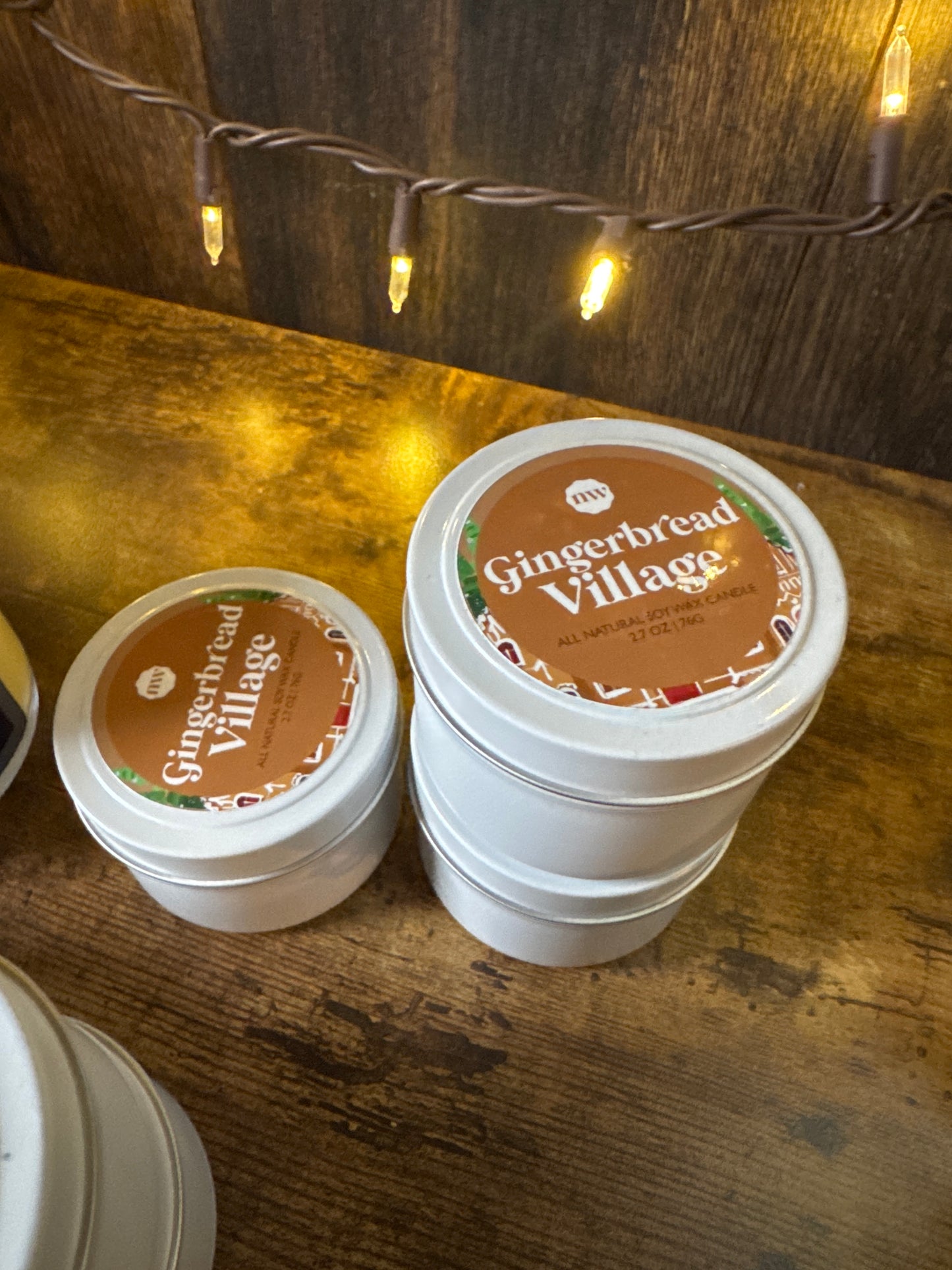 Gingerbread Village | Christmas Candle Tin, 2.7 Oz