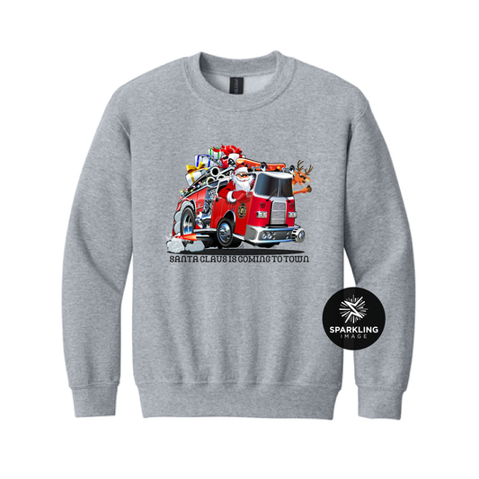 Santa Fire Truck Shirt (Toddler & Youth)