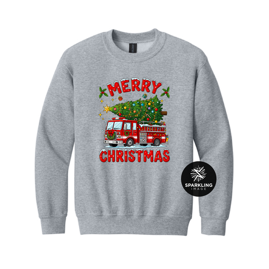 Christmas Fire Truck Shirt (Toddler, Youth & Adult)