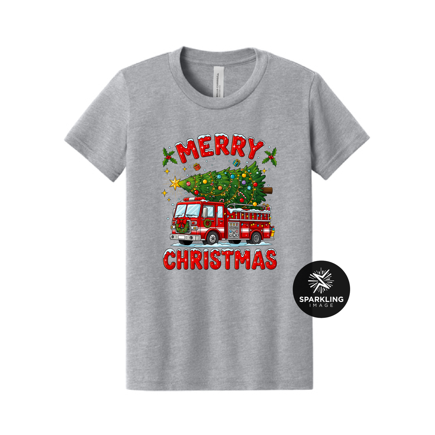 Christmas Fire Truck Shirt (Toddler, Youth & Adult)