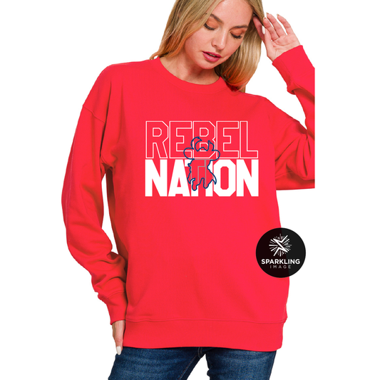 Rebel Nation Crewneck - Red