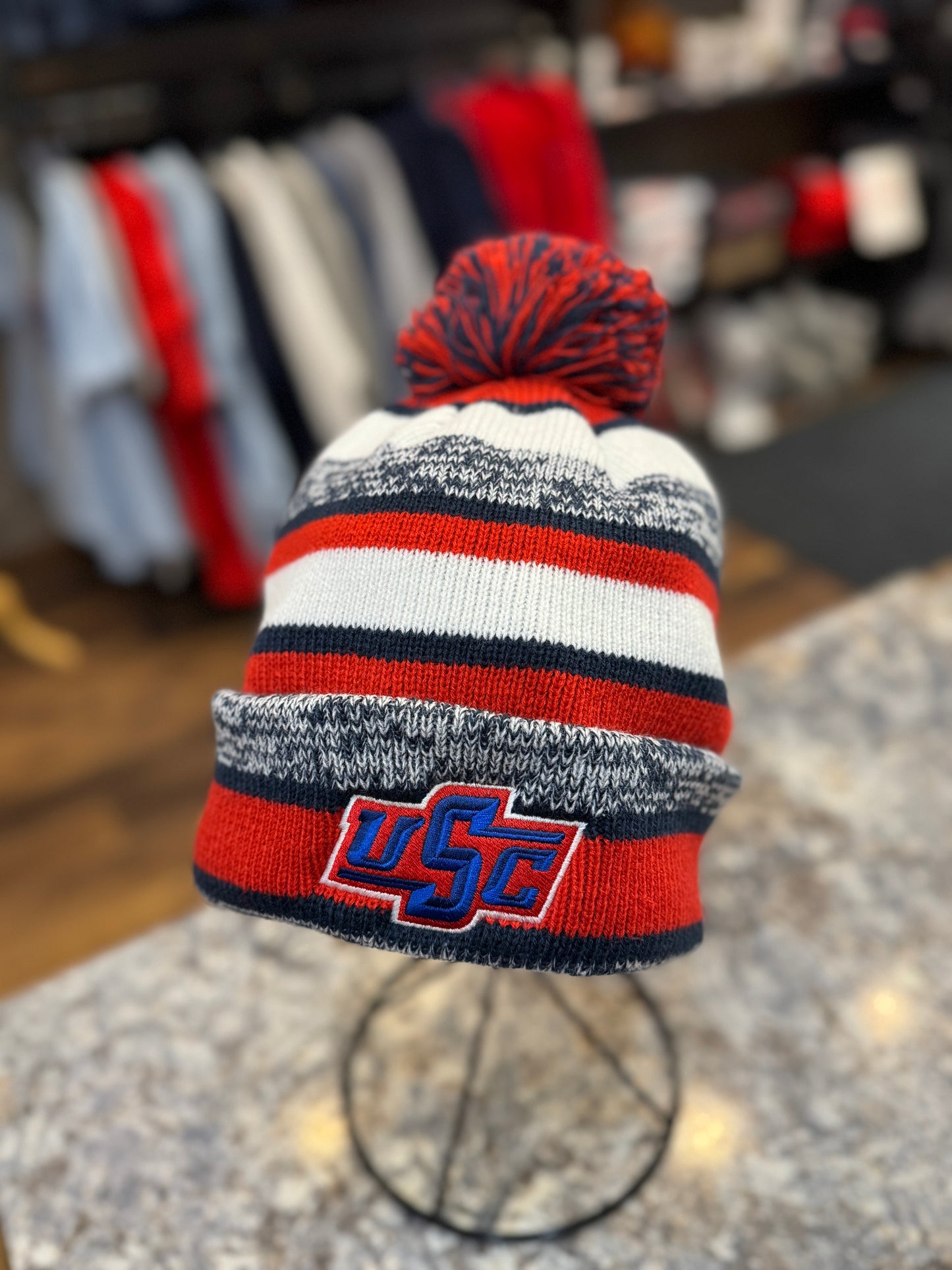 USC Rebels Pom Beanie - Red/Blue
