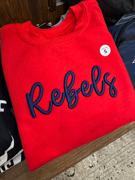 Youth Rebels Puff Embroidered Crewneck