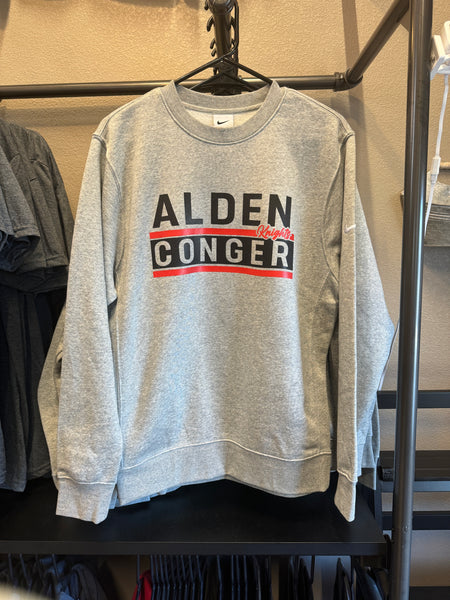 Alden-Conger Knights - Grey Nike Crewneck