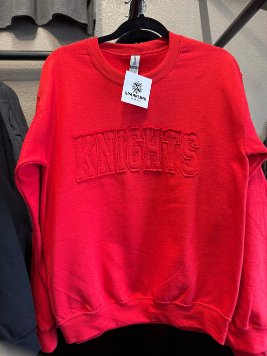 Knights Raggy Crewneck Sweatshirt - Red