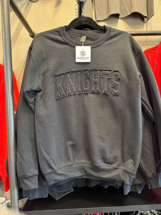 Knights Raggy Crewneck Sweatshirt - Black