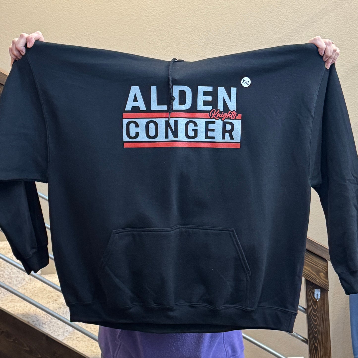 Alden-Conger Knights - Black Softstyle Hoodie