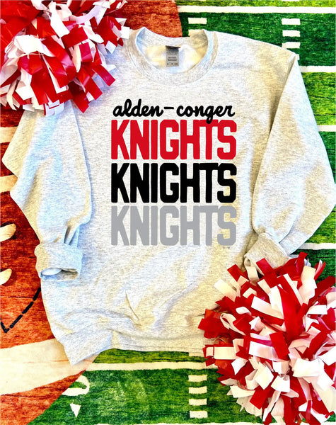 Knights Stacked Custom Sweatshirt - Youth & Adult