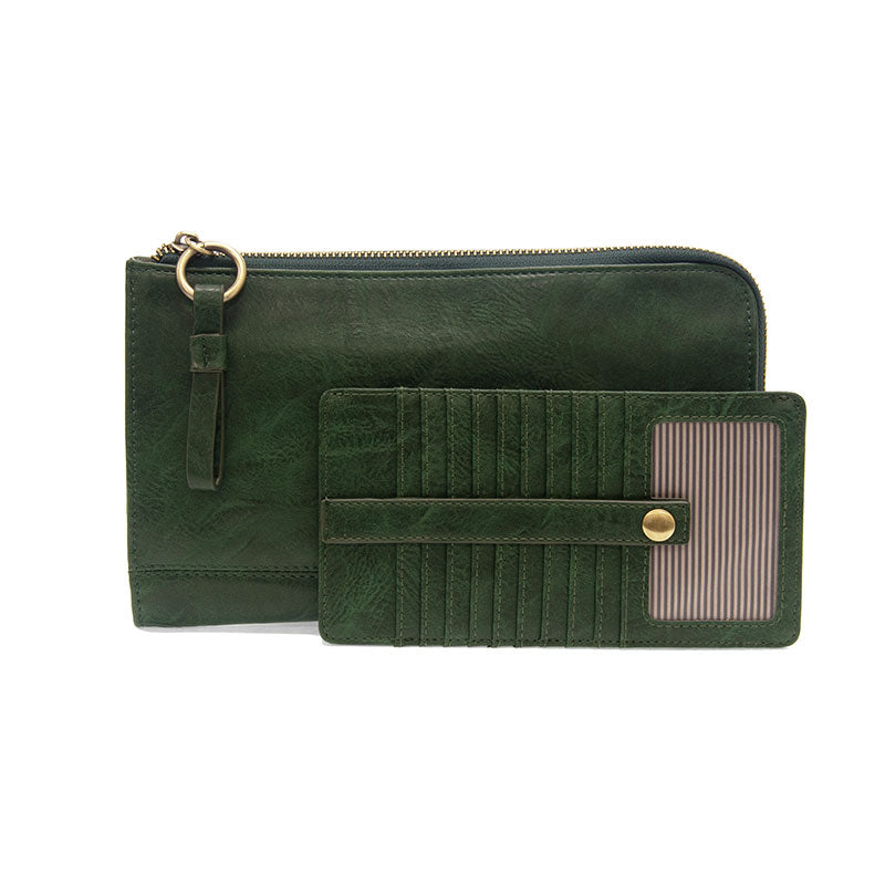 Karina Convertible Wristlet & Wallet - Emerald
