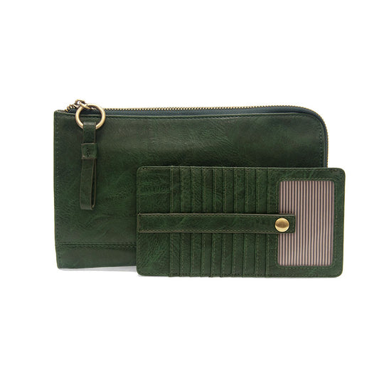 Karina Convertible Wristlet & Wallet - Emerald
