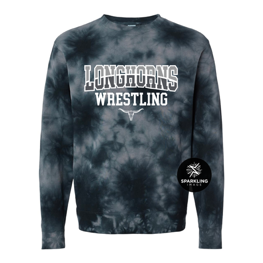 Longhorns - Tie Dye Crewneck Sweatshirt (XXL)