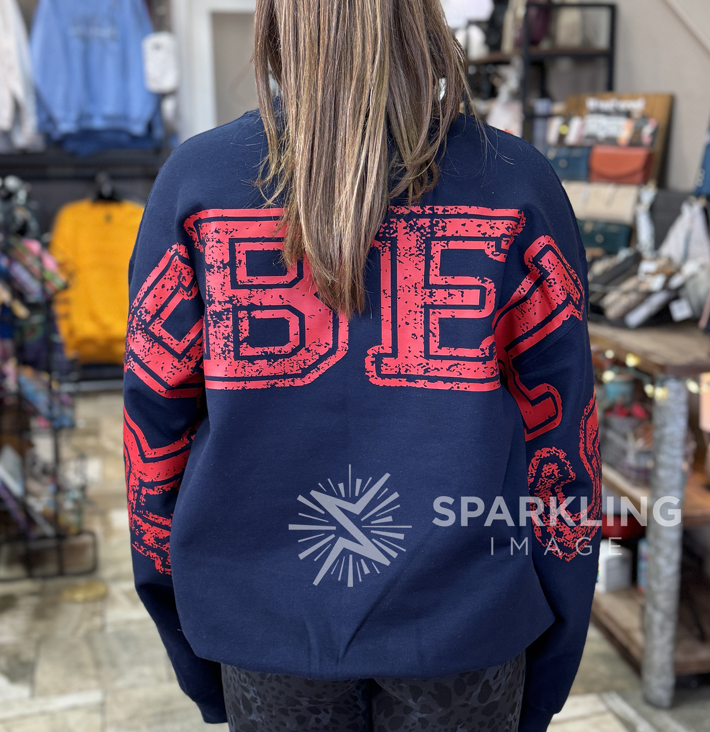 Rebels (Navy) Oversized Print Crewneck