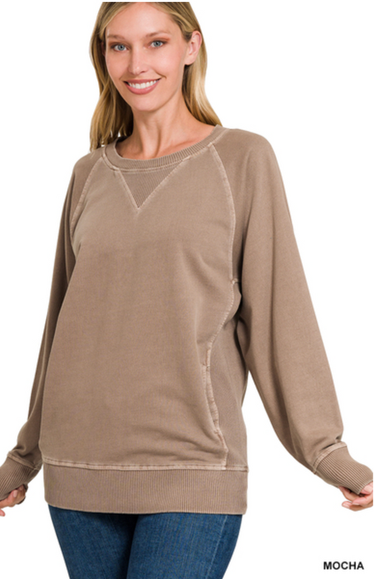 French Terry Pullover Sweatshirt (Small)