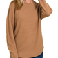 ROUND NECK BASIC SWEATER (S, M, L: 3 Colors)