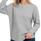 ROUND NECK BASIC SWEATER (S, M, L: 3 Colors)