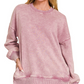 Pullover Sweatshirt w/ Pockets (S Olive, S Pink)