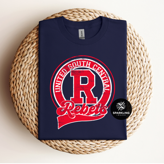 Vintage Rebels Tee - Navy