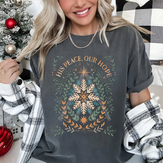 His Peace on Earth - Christmas Top