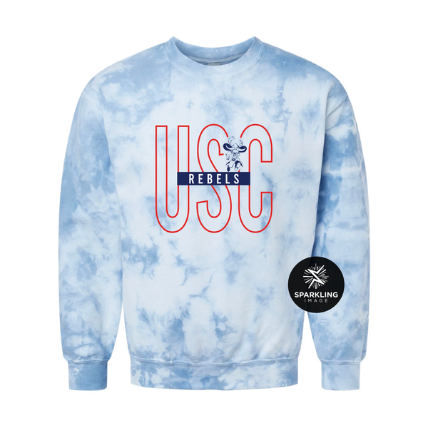 USC REBELS - Tie Dye Crewneck