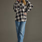Super Soft Button Up - Navy, Brown & Cream Plaid