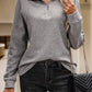 Textured Quarter-Zip Sweatshirt - Blossom Pink