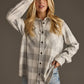 Super Soft Button Up - Lt. Gray & White Plaid