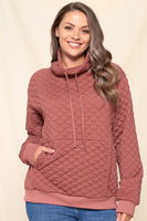 QUILTED PULL-OVER - MAUVE