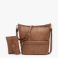 Whipstitch Hobo Bag w/ Wristlet