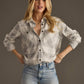 Super Soft Button Up - Lt. Gray & White Plaid