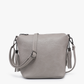 Dylan Crossbody w/ 2 Side Tassel Zippers: Navy