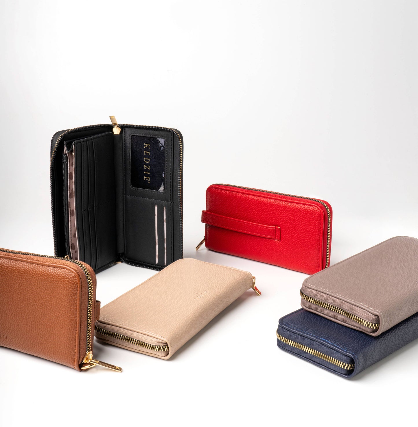 Zip-Around Clutch - Black