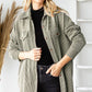 Textured Knit Button Down Shirt - Olive Green