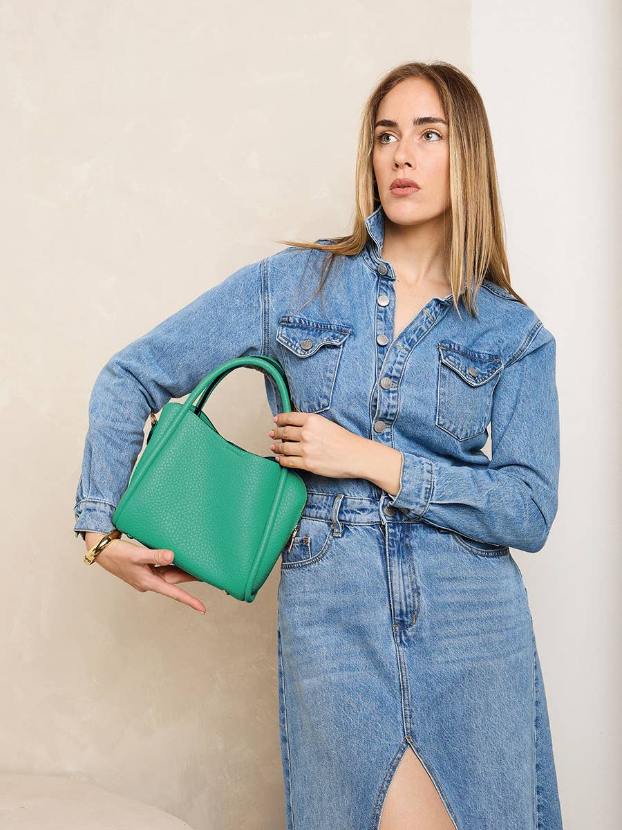 Ruby Satchel w/ Handles - Seafoam