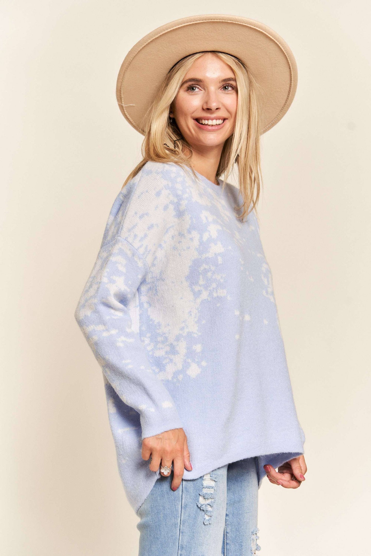 Paintdrop Sweater - Blue