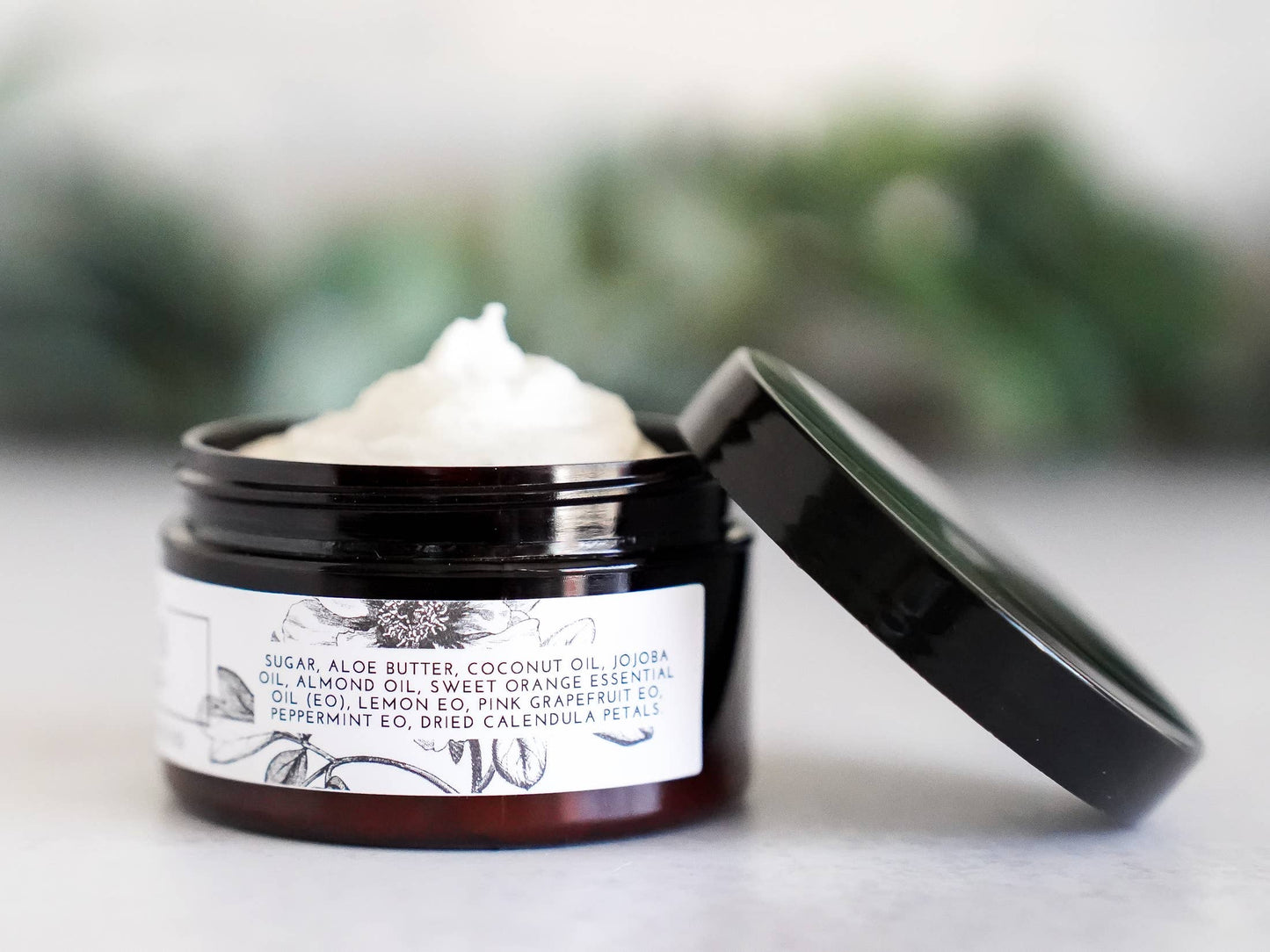 Citrus Mint Sugar Scrub - Essential Oil Body Scrub (4 oz)