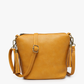 Dylan Crossbody w/ 2 Side Tassel Zippers: Navy